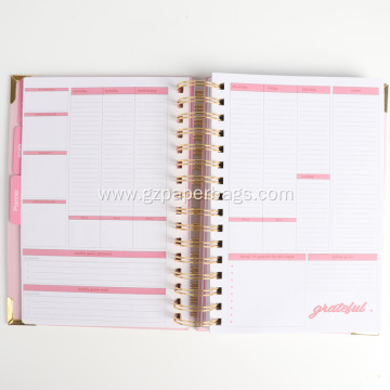 A5 Pink Monthly Goal Planner Journal with Daily Pages